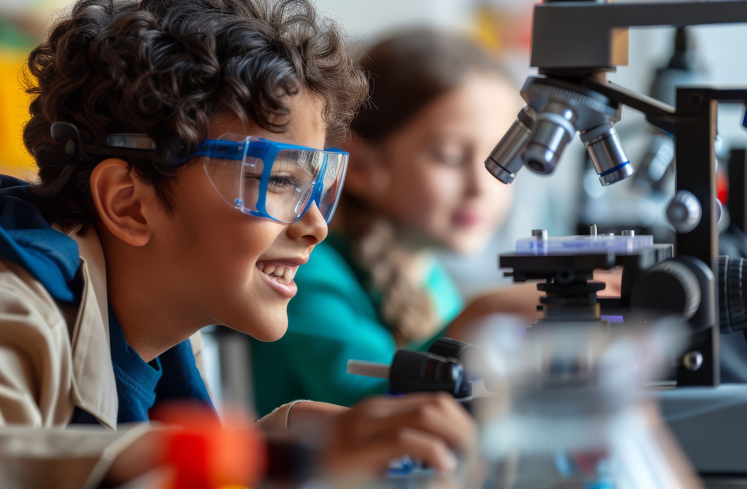 science day celebration with kids learning laboratory